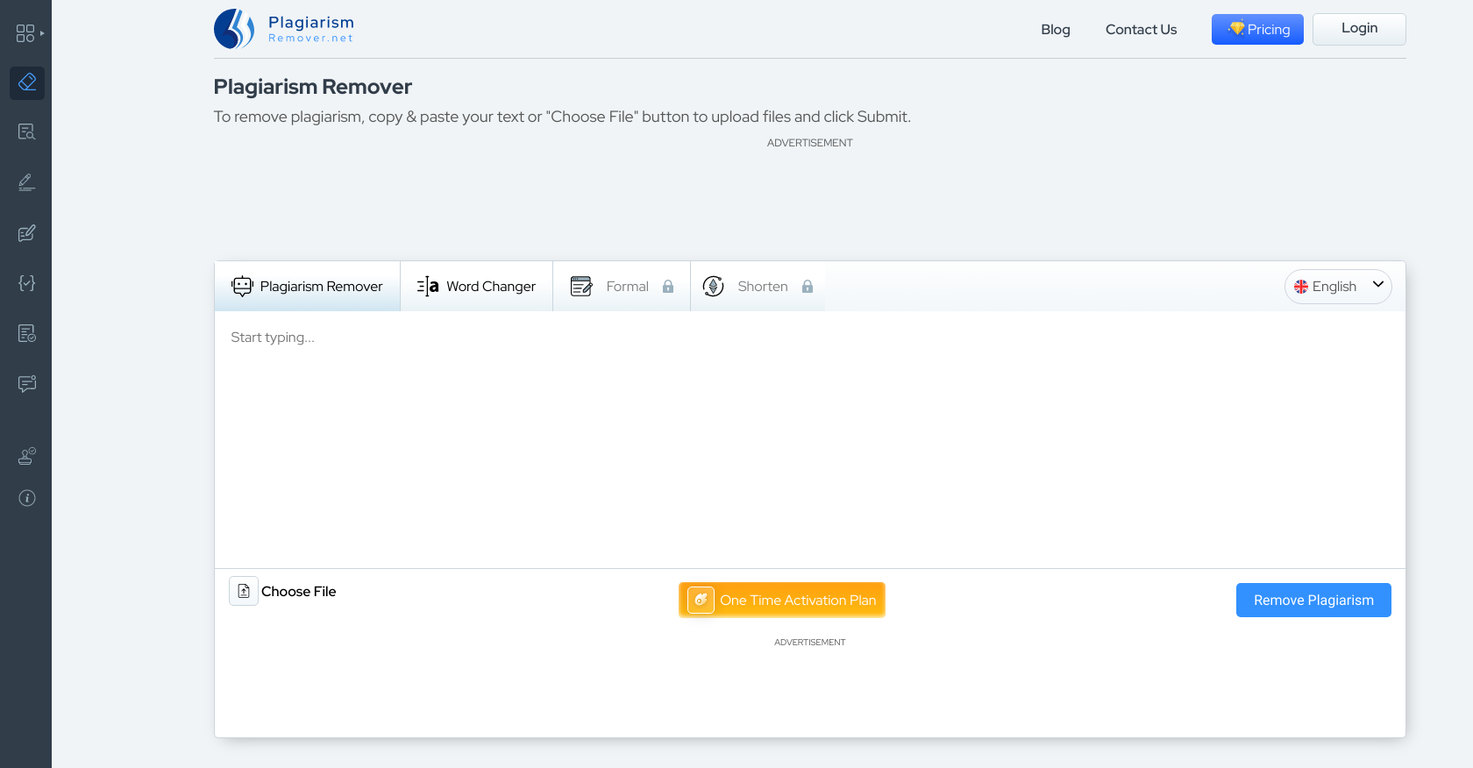 Plagiarismremover screenshot