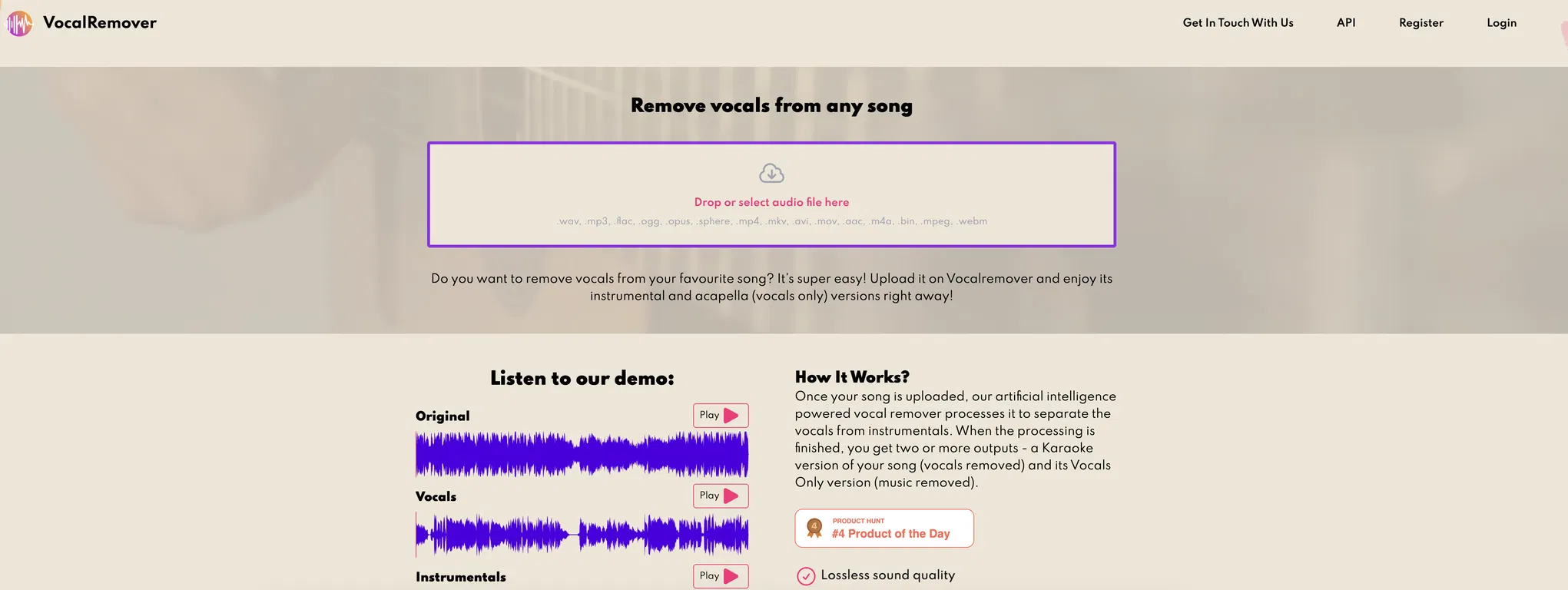 Vocalremover screenshot