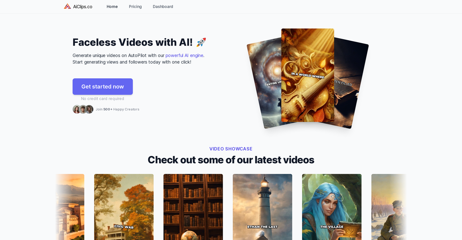 AiClips.I.com screenshot