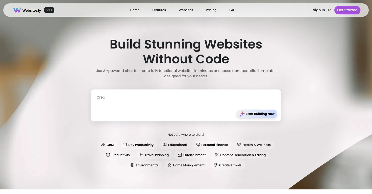 Websites.ly screenshot