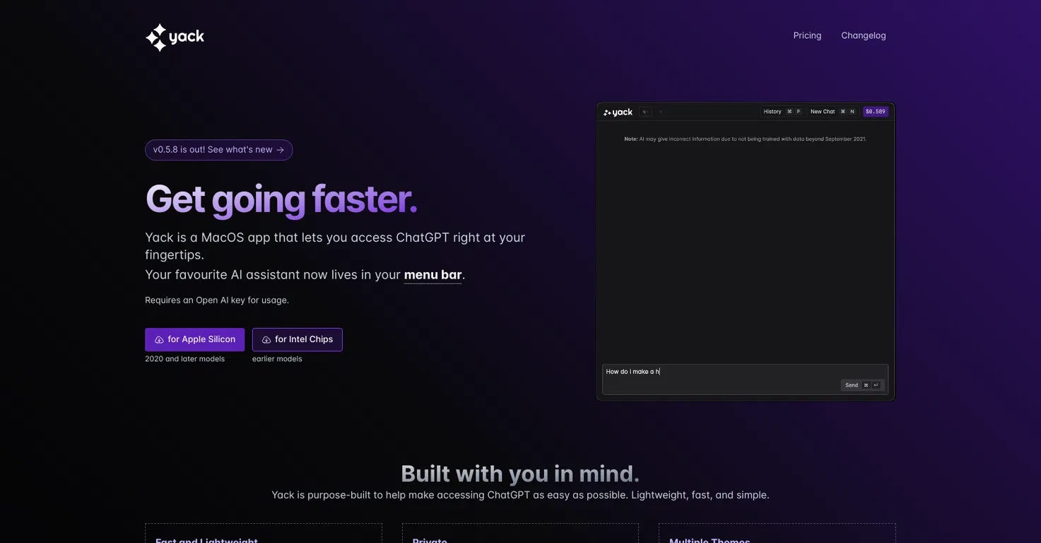 Yack screenshot