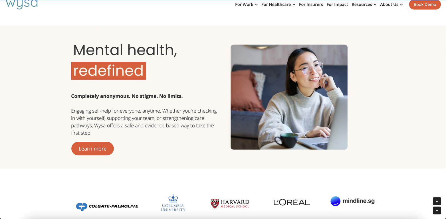 Wysa screenshot