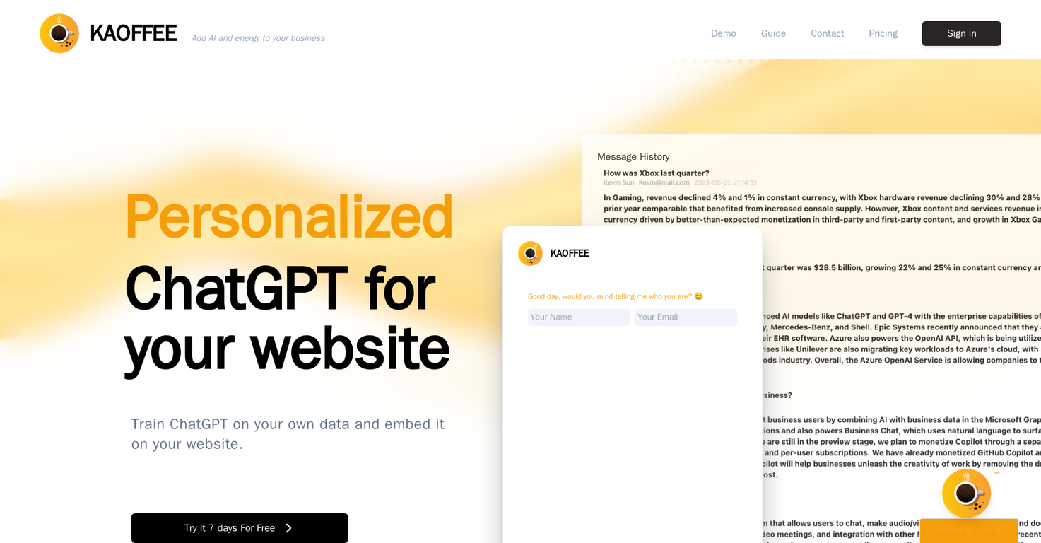 Kaoffee screenshot