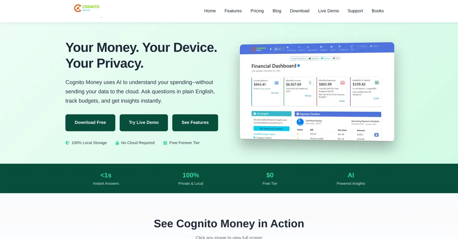 Cognito Money screenshot