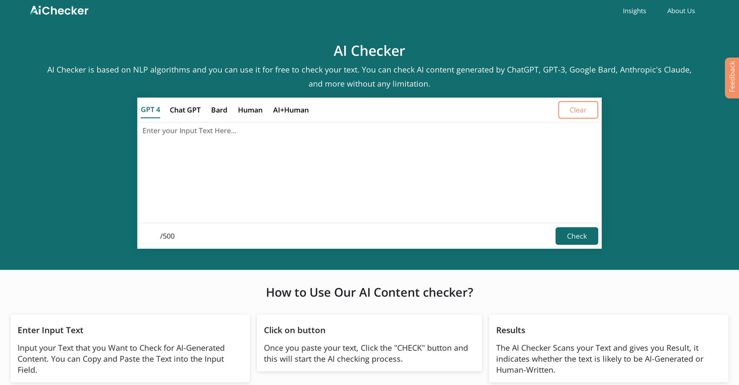 AI Checker screenshot