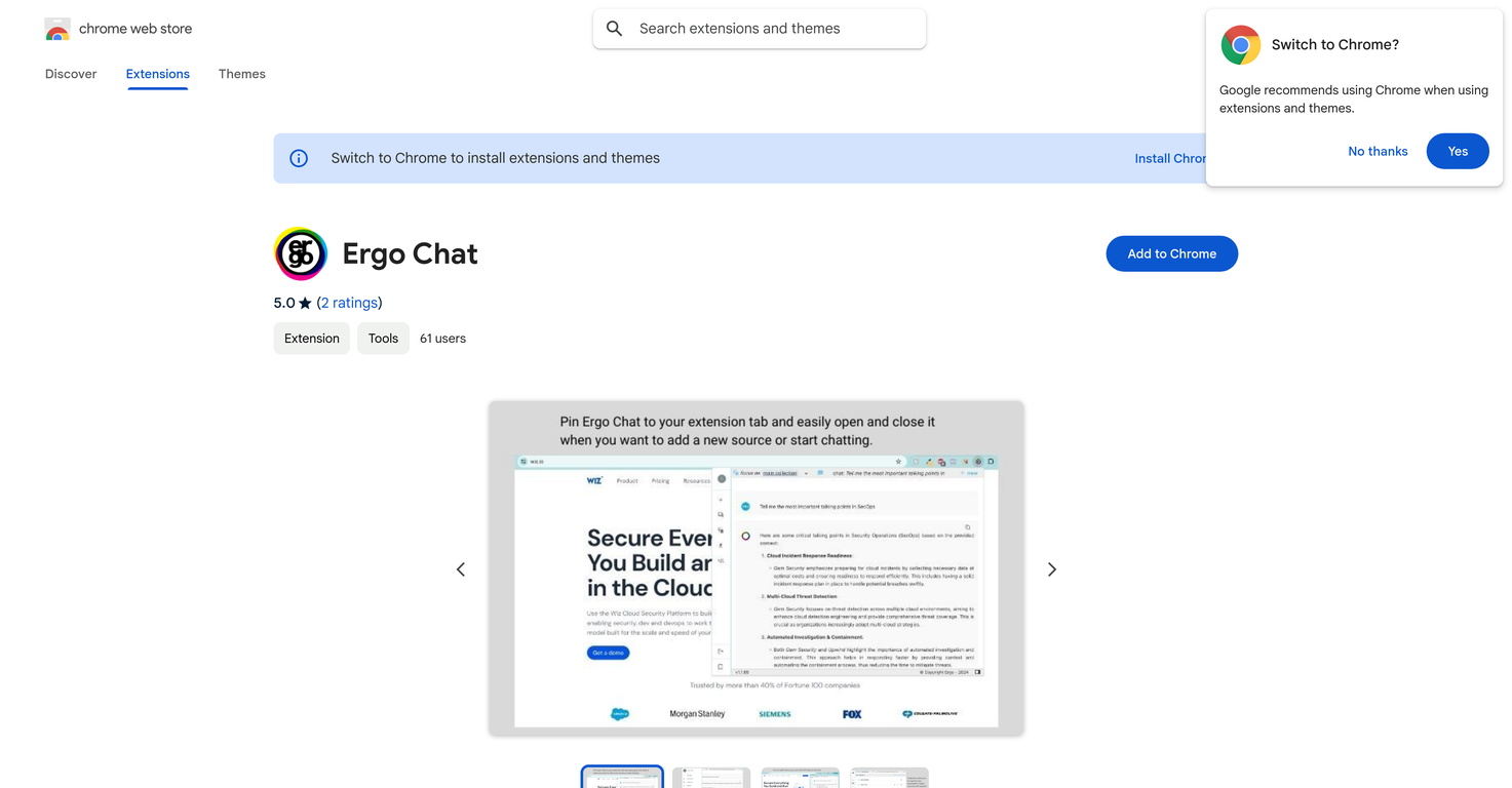 Ergo Chat screenshot