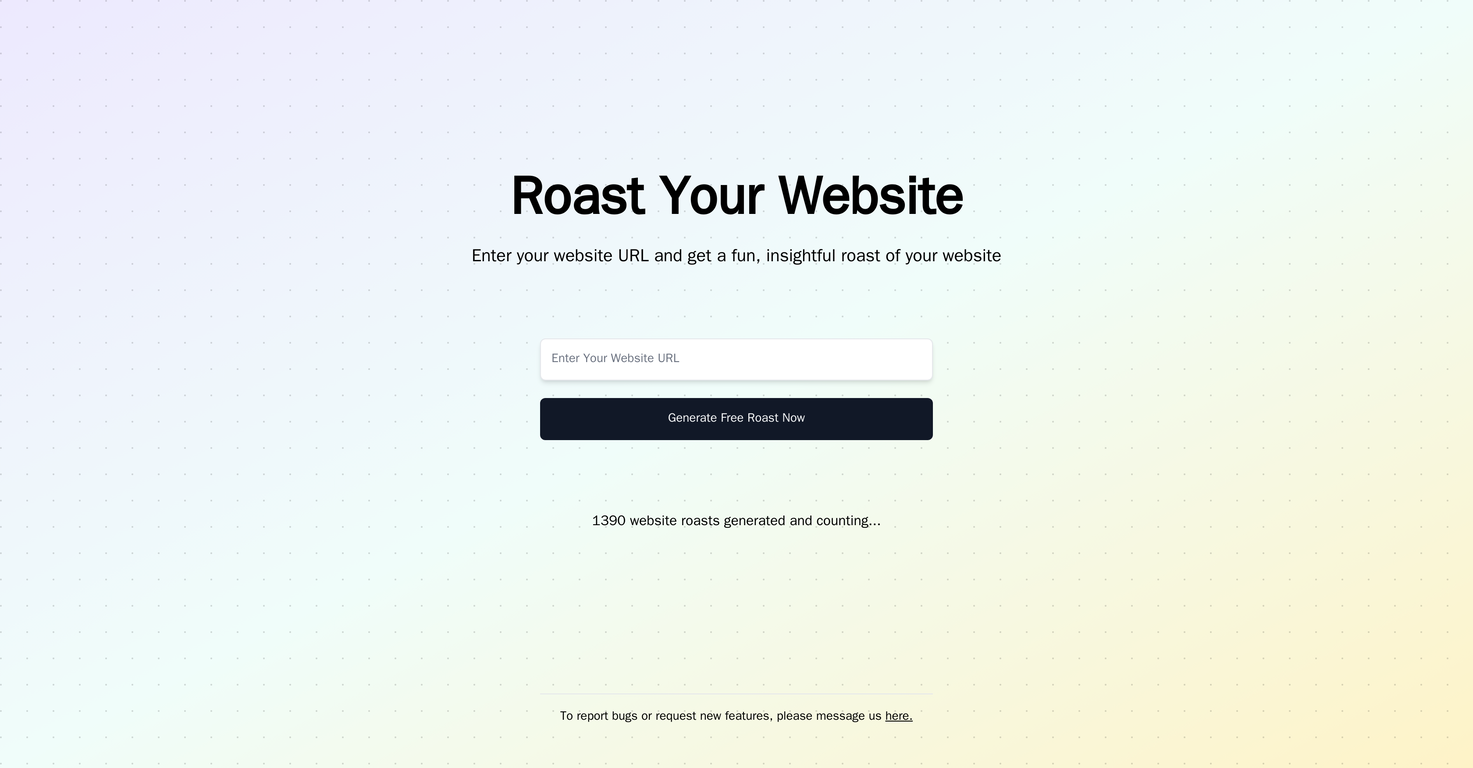 The Website Roast screenshot
