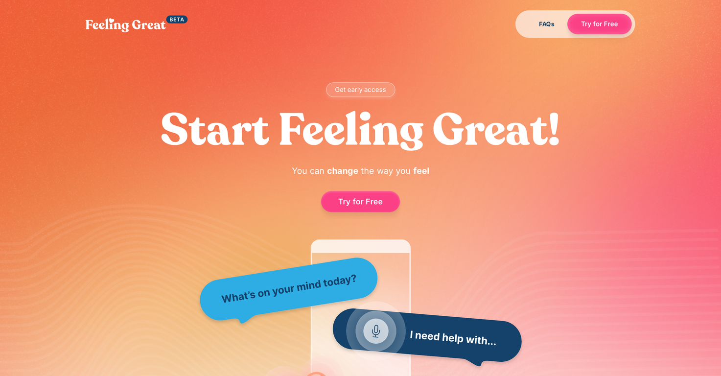 Feeling Great App screenshot