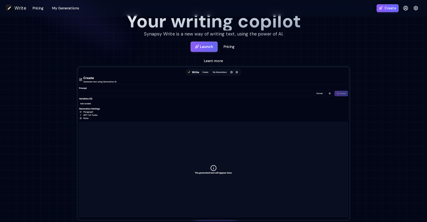 Synapsy Write screenshot