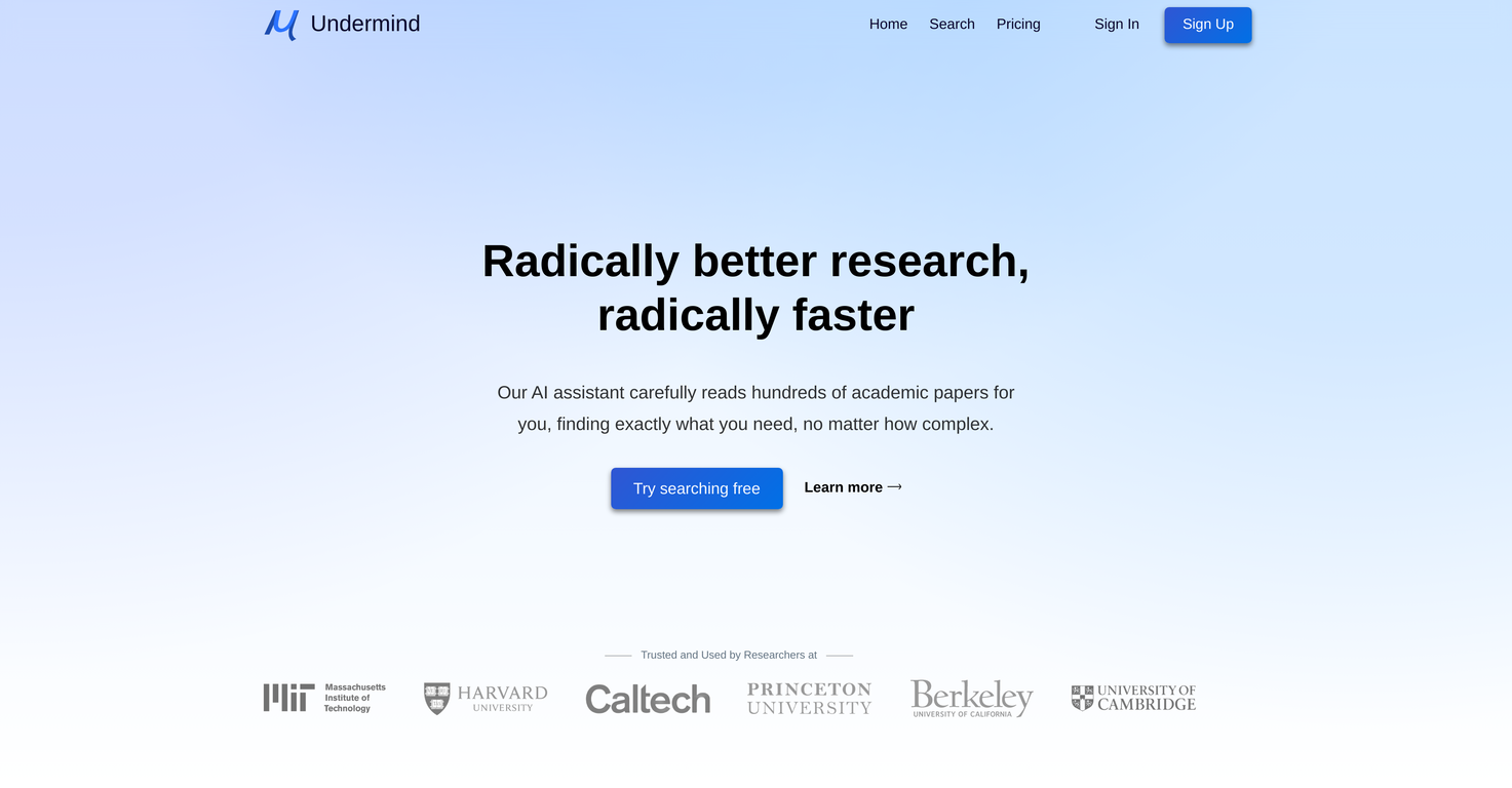 Undermind screenshot