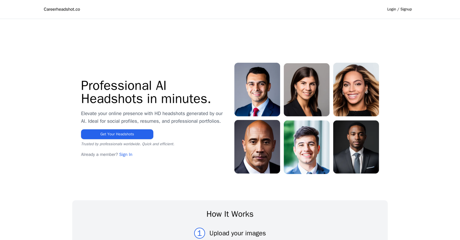 Careerheadshots screenshot