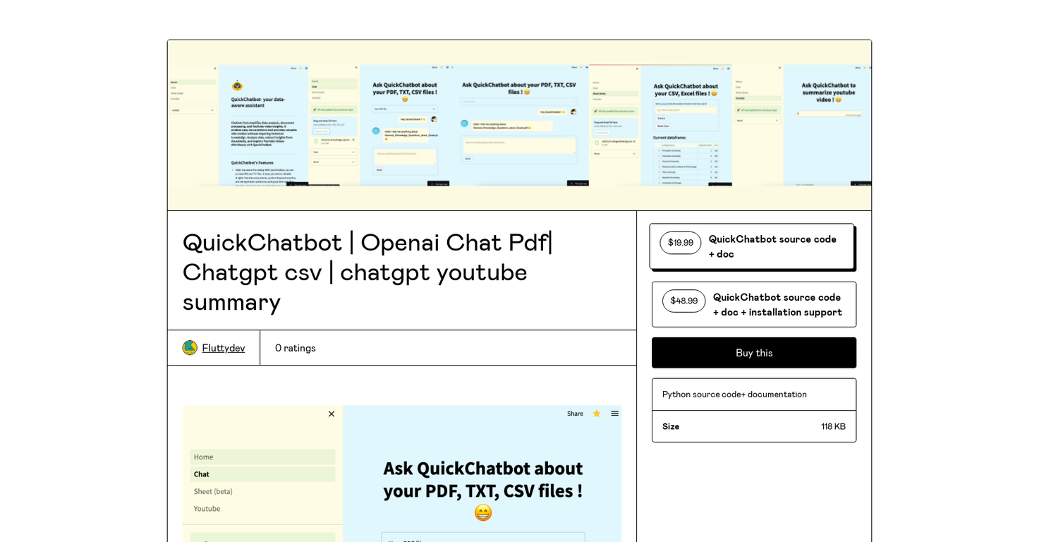 QuickChatbot screenshot