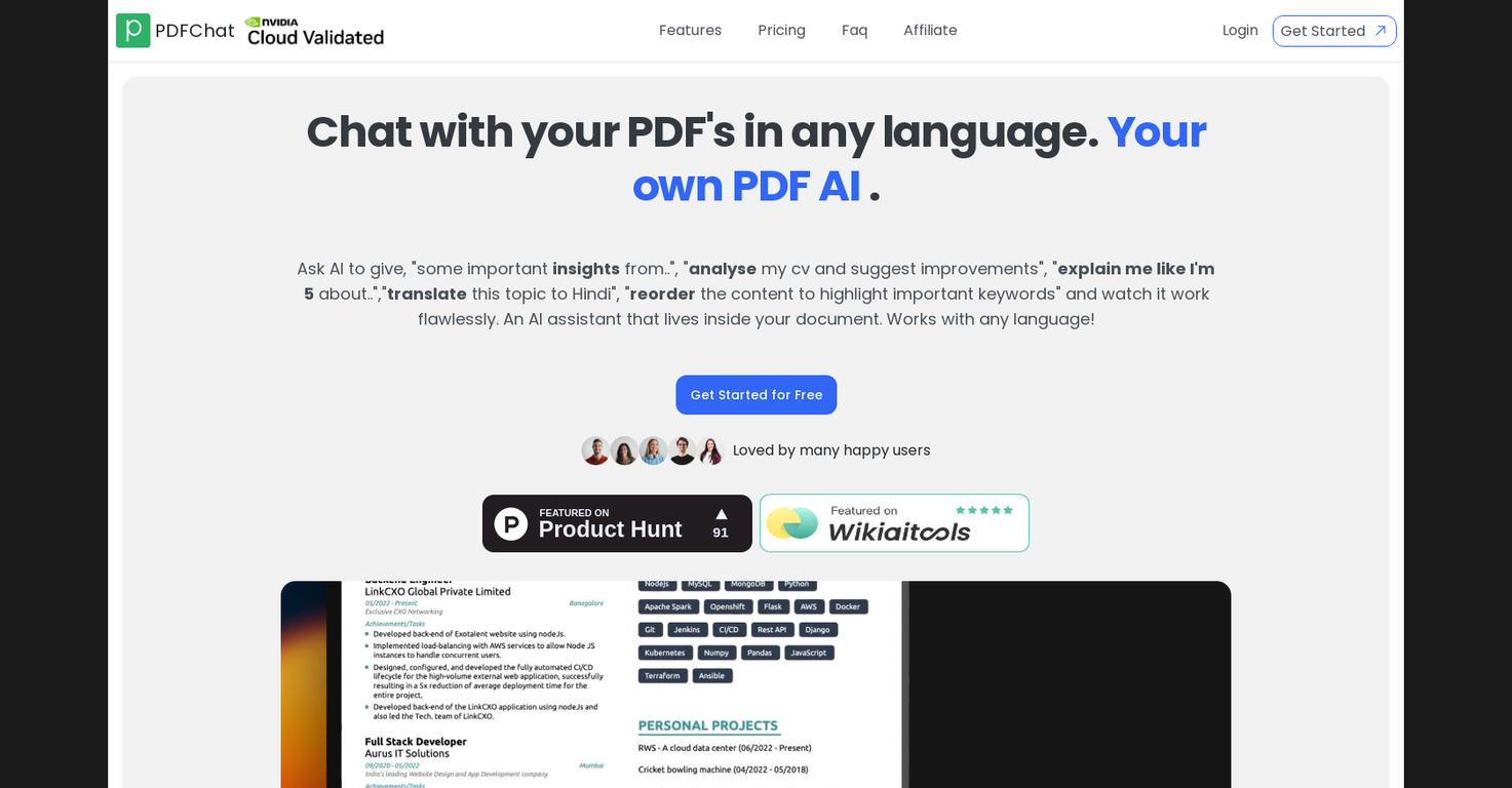 PDFChat screenshot