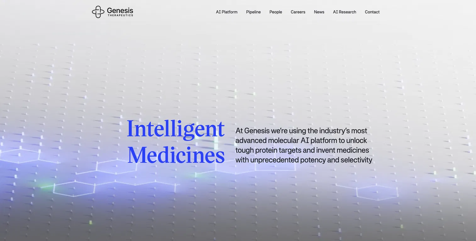 Genesis Therapeutics screenshot