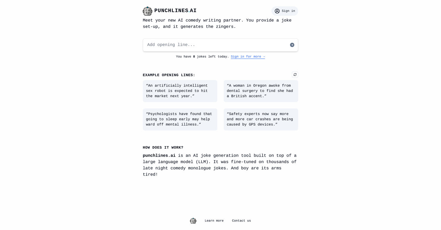 Punchlines AI screenshot