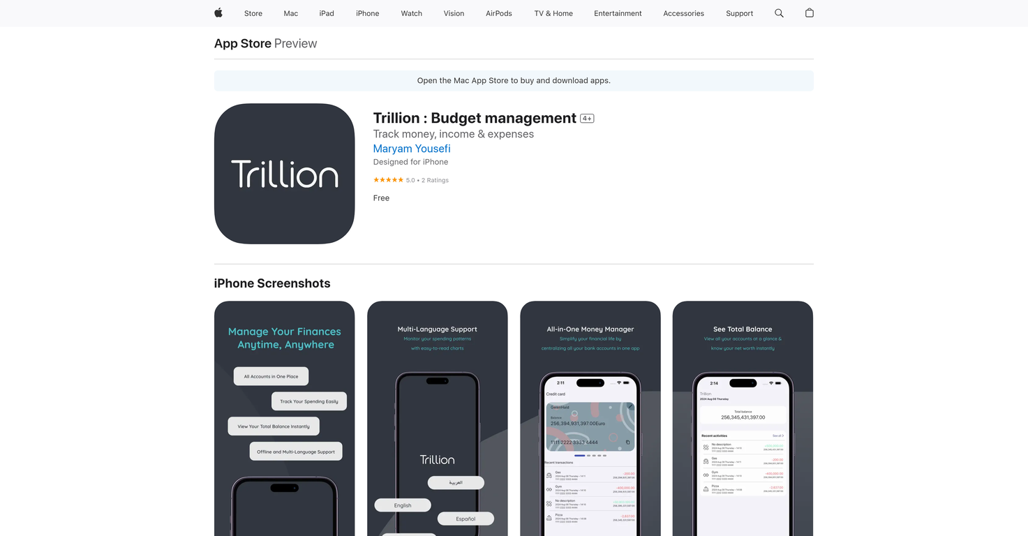 Trillion screenshot