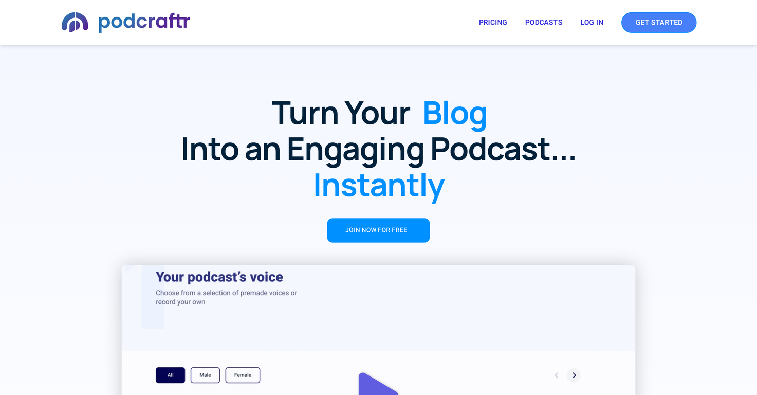 Podcraftr screenshot