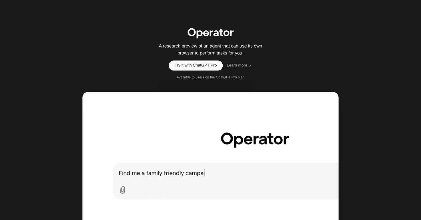 OpenAI Operator screenshot
