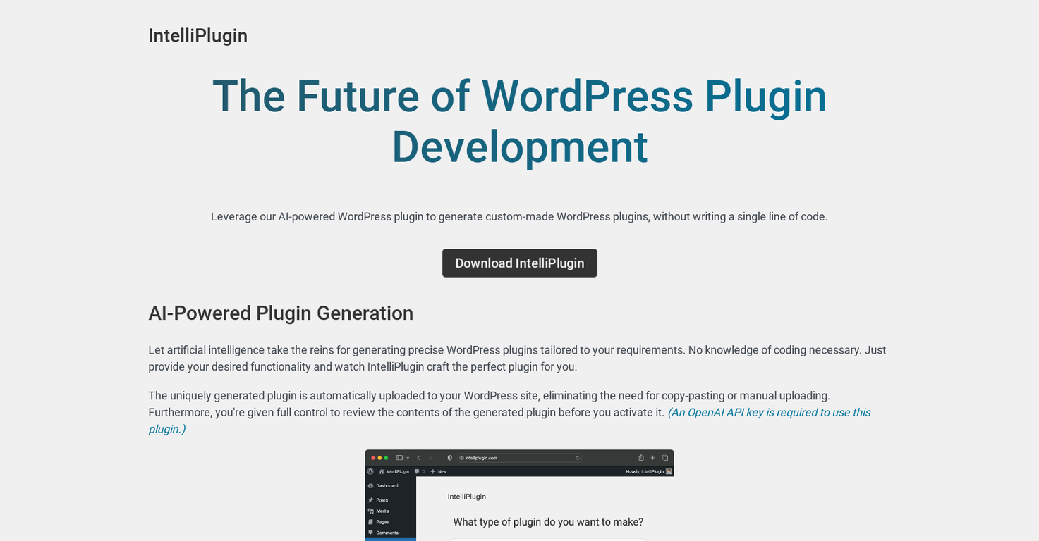 IntelliPlugin screenshot
