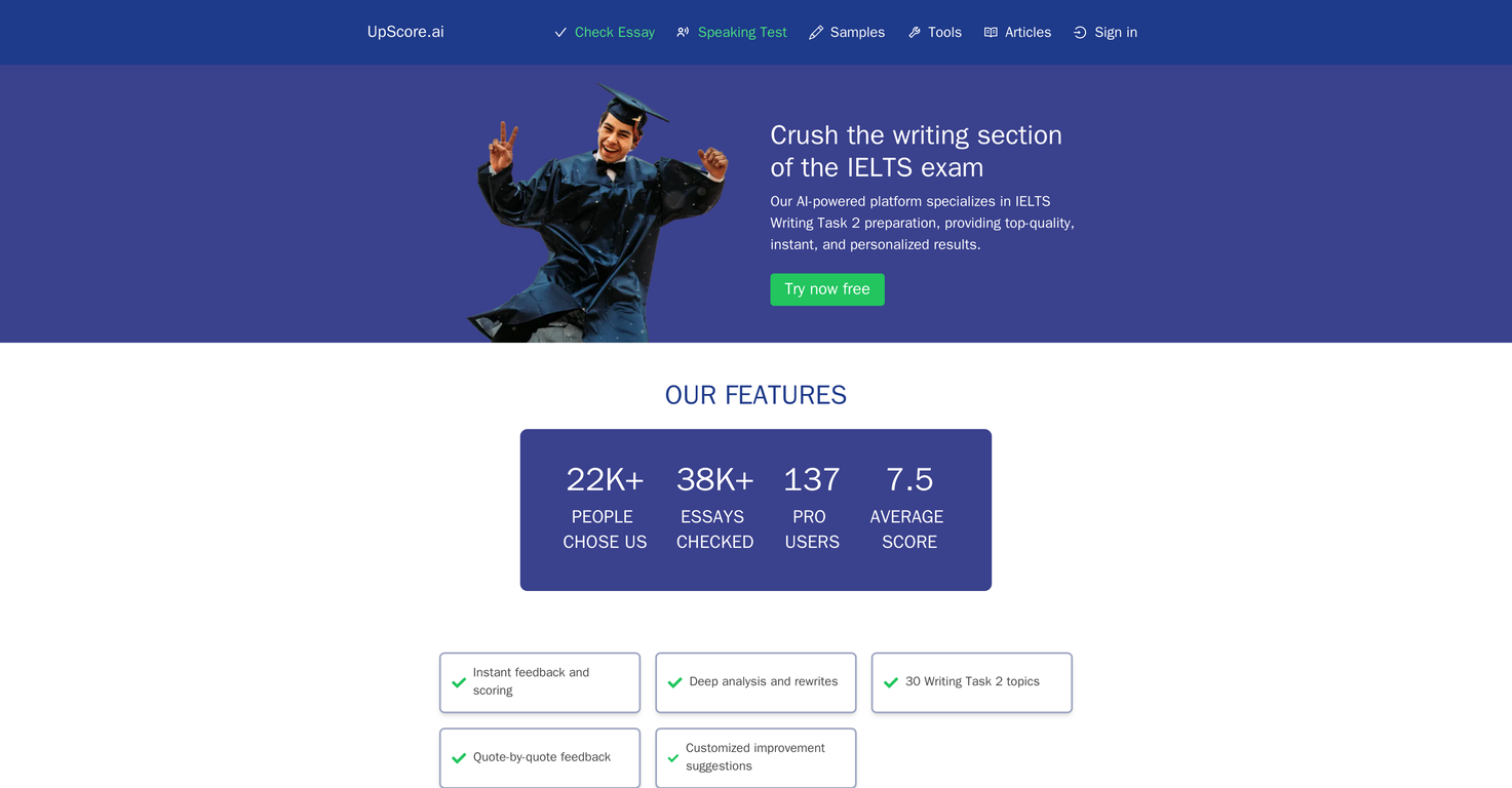 Upscore screenshot