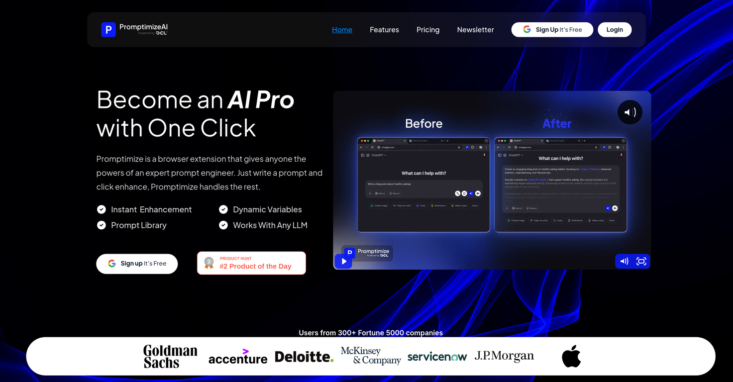 Promptimize AI screenshot