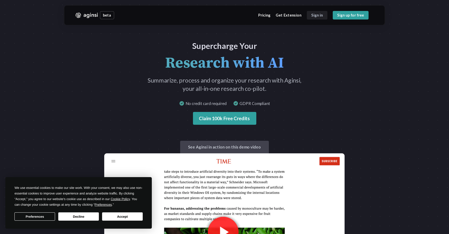 Aginsi screenshot