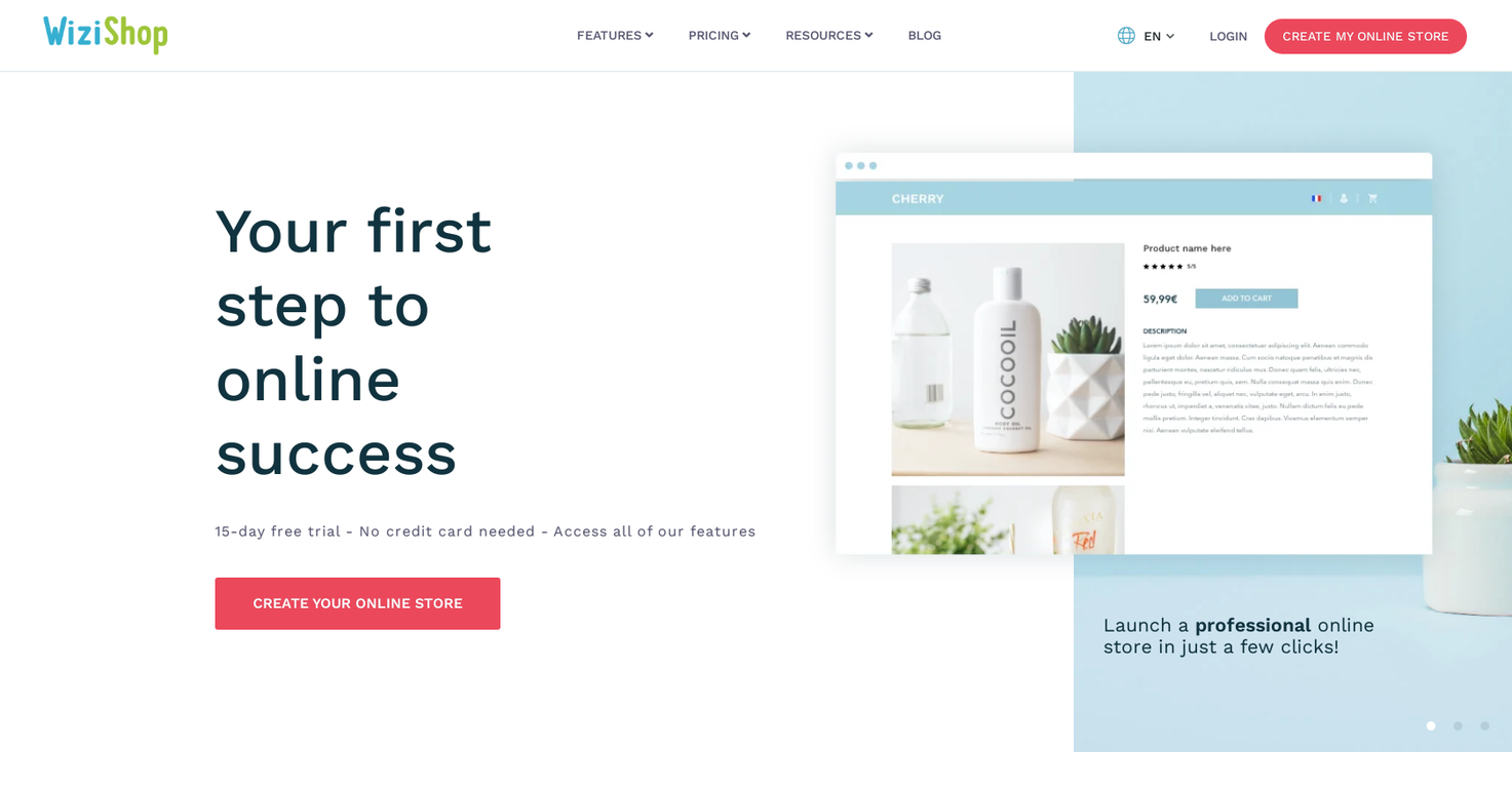 Wizishop screenshot