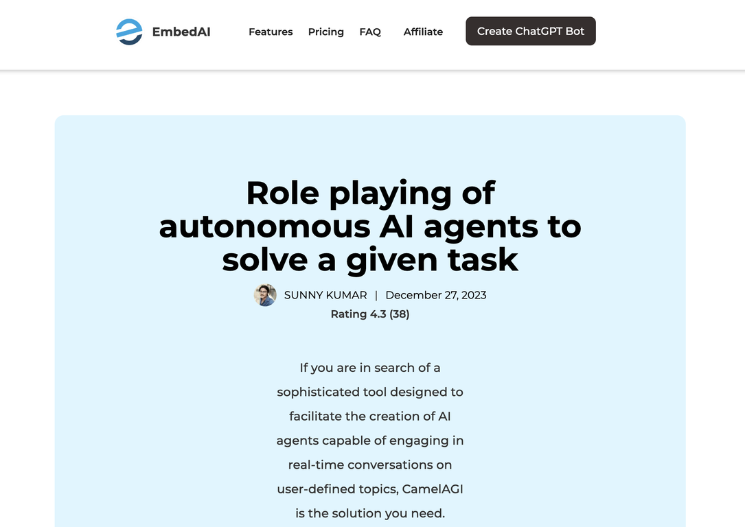 CamelAGI screenshot