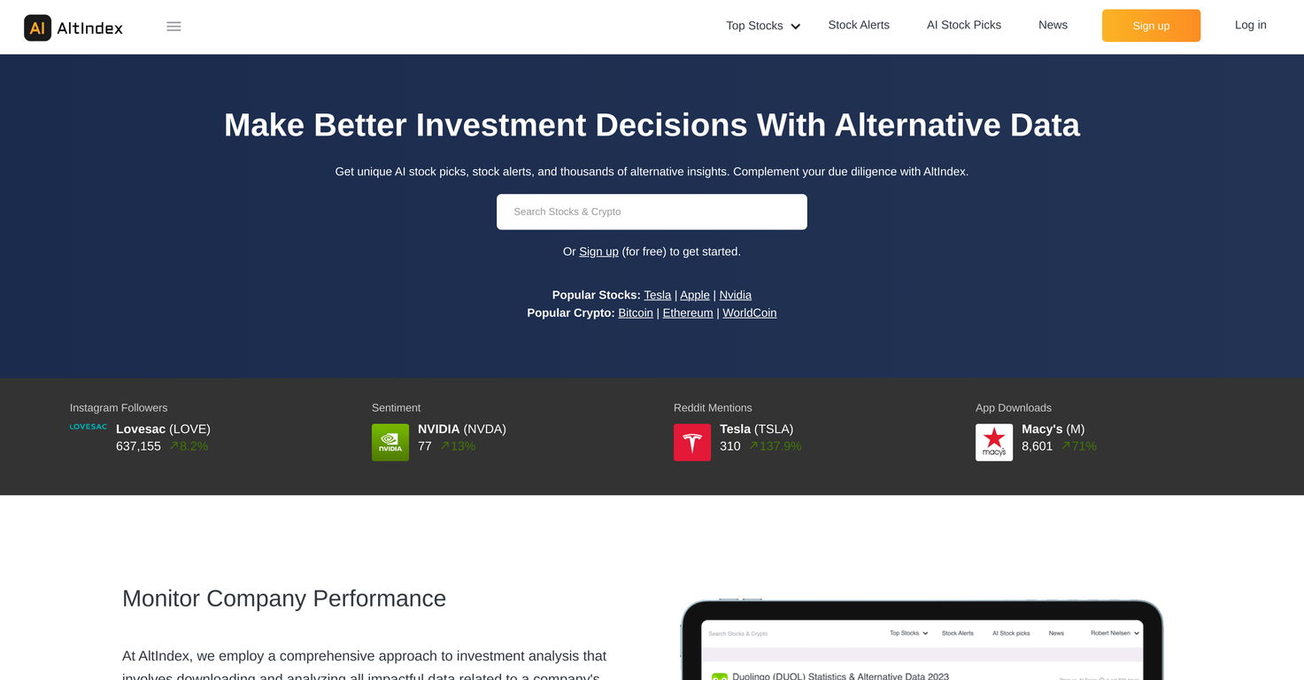 AltIndex screenshot