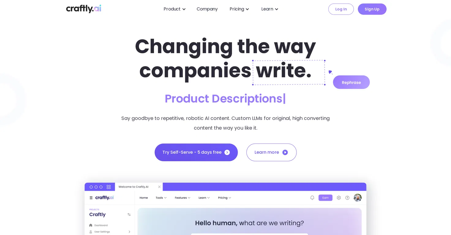 Craftly.AI screenshot