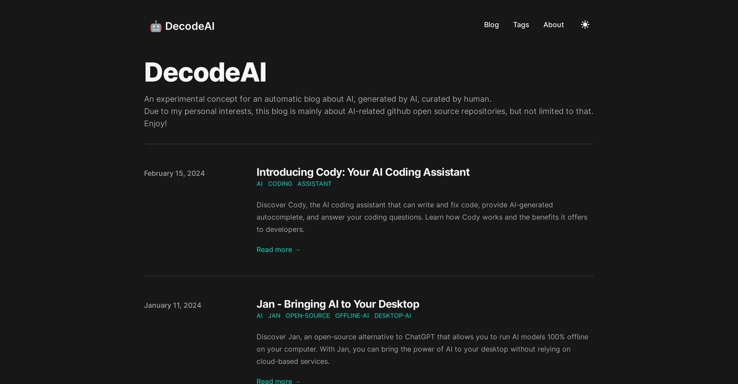 DecodeAI screenshot