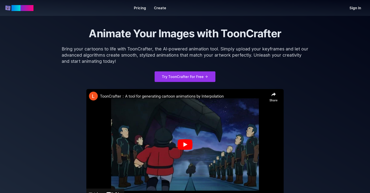ToonCrafter screenshot