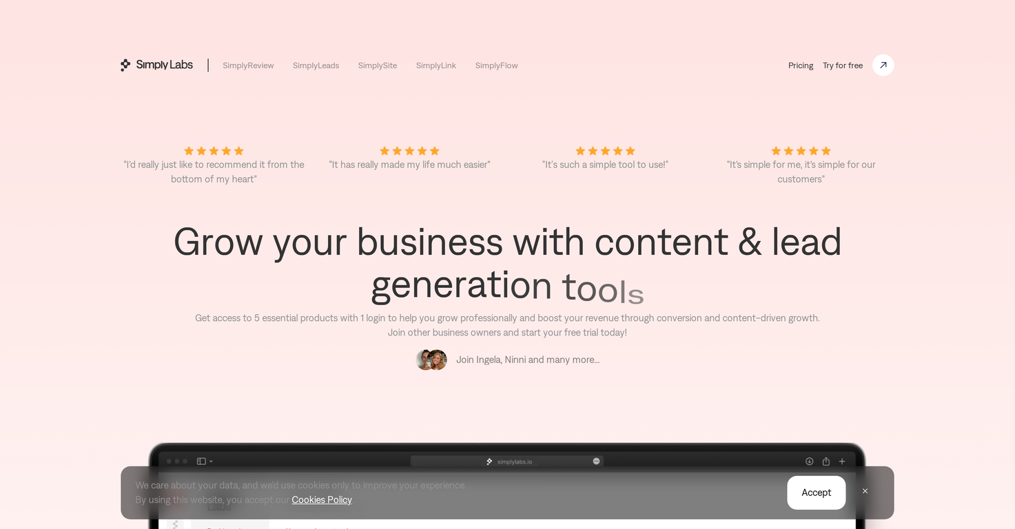 SimplyLabs screenshot