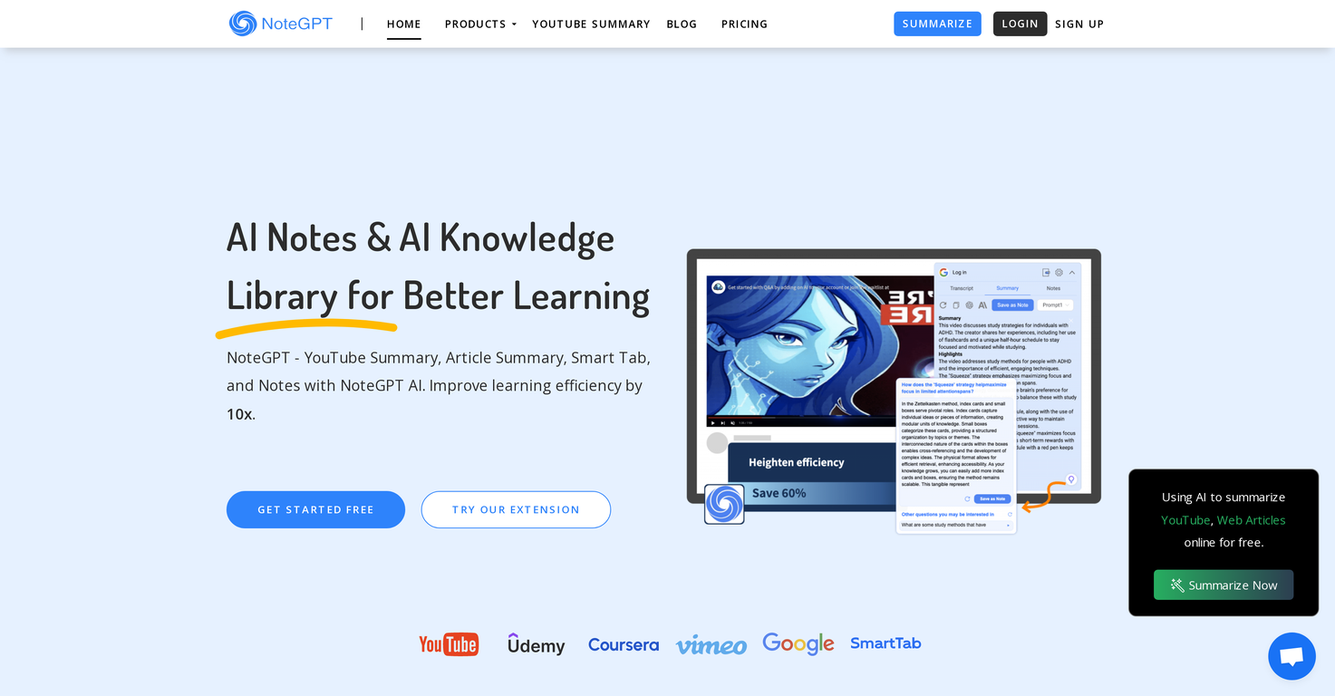 NoteGPT screenshot