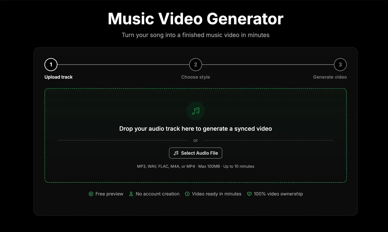 Music Video Generator screenshot