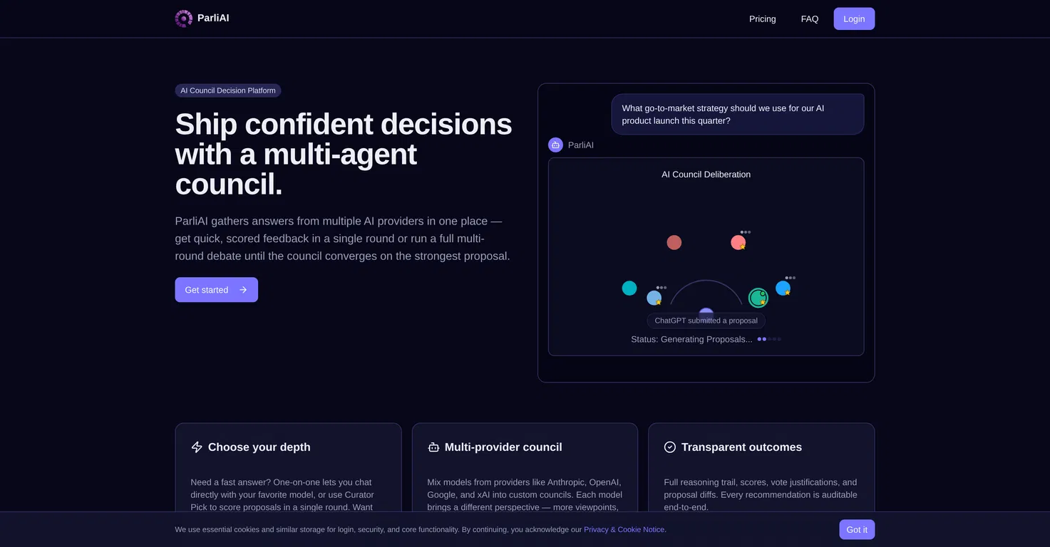 ParliAI screenshot