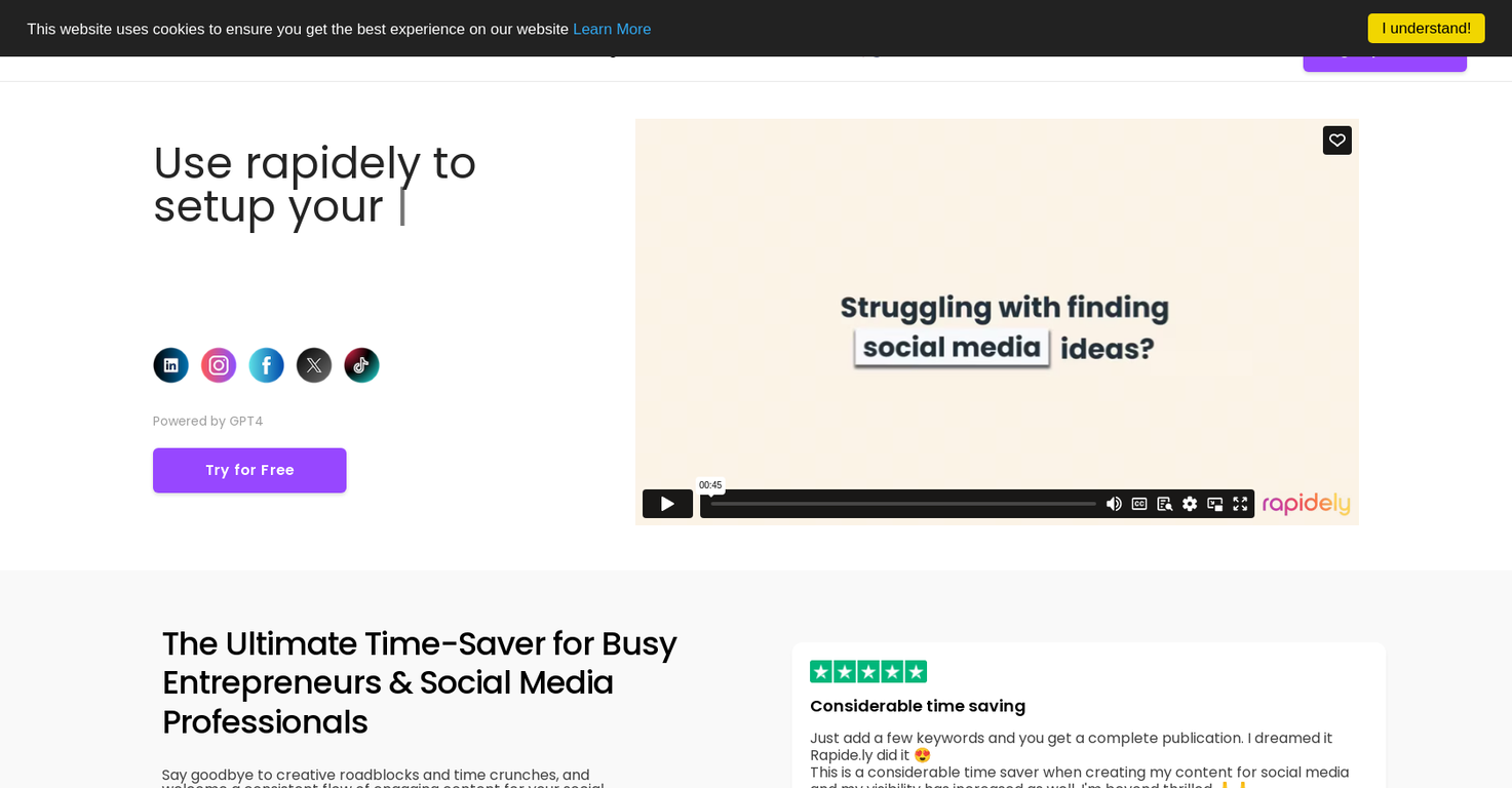 Rapidely screenshot