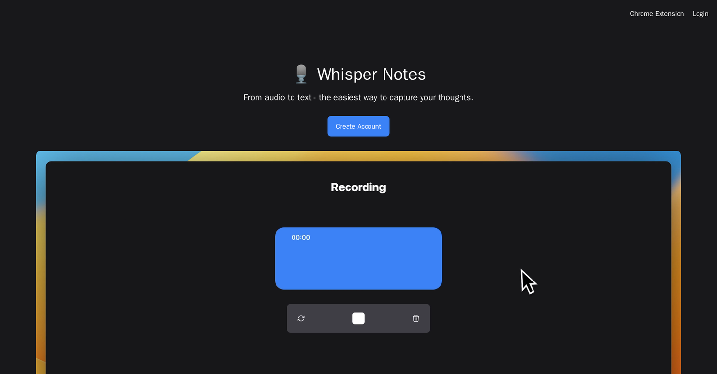 Whispernotes screenshot