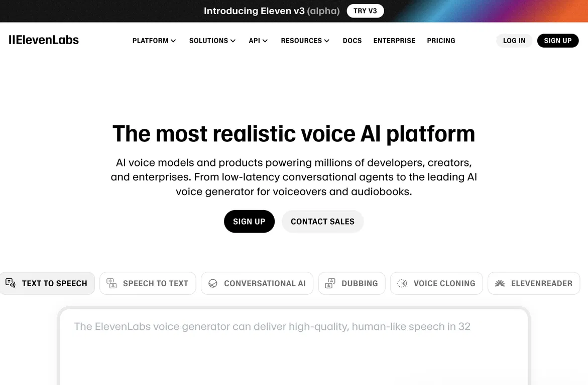 ElevenLabs screenshot