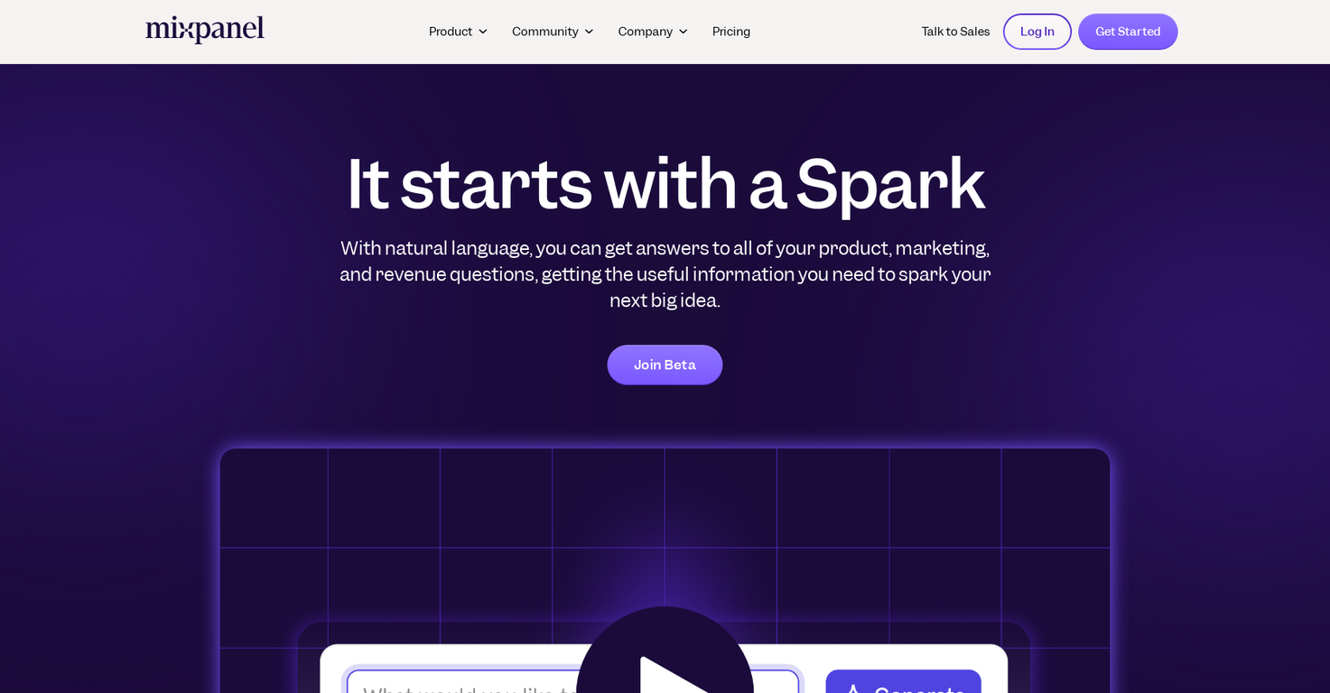 Mixpanel Spark screenshot
