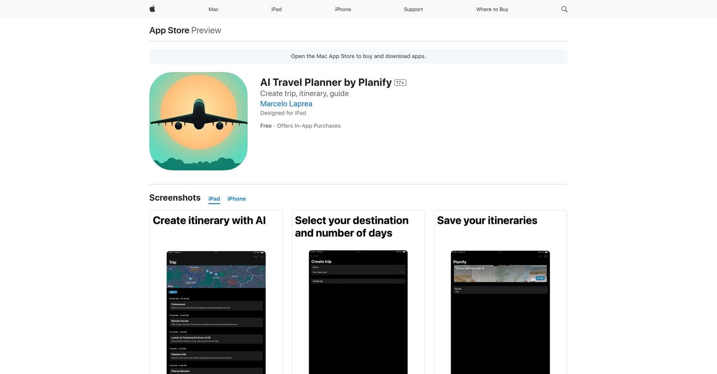 AI Travel Planner by Planify screenshot