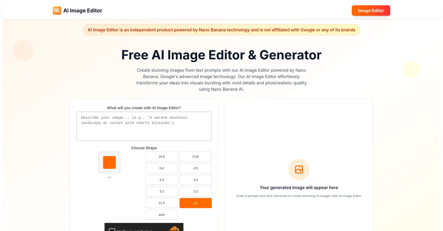 AI Image Editor screenshot