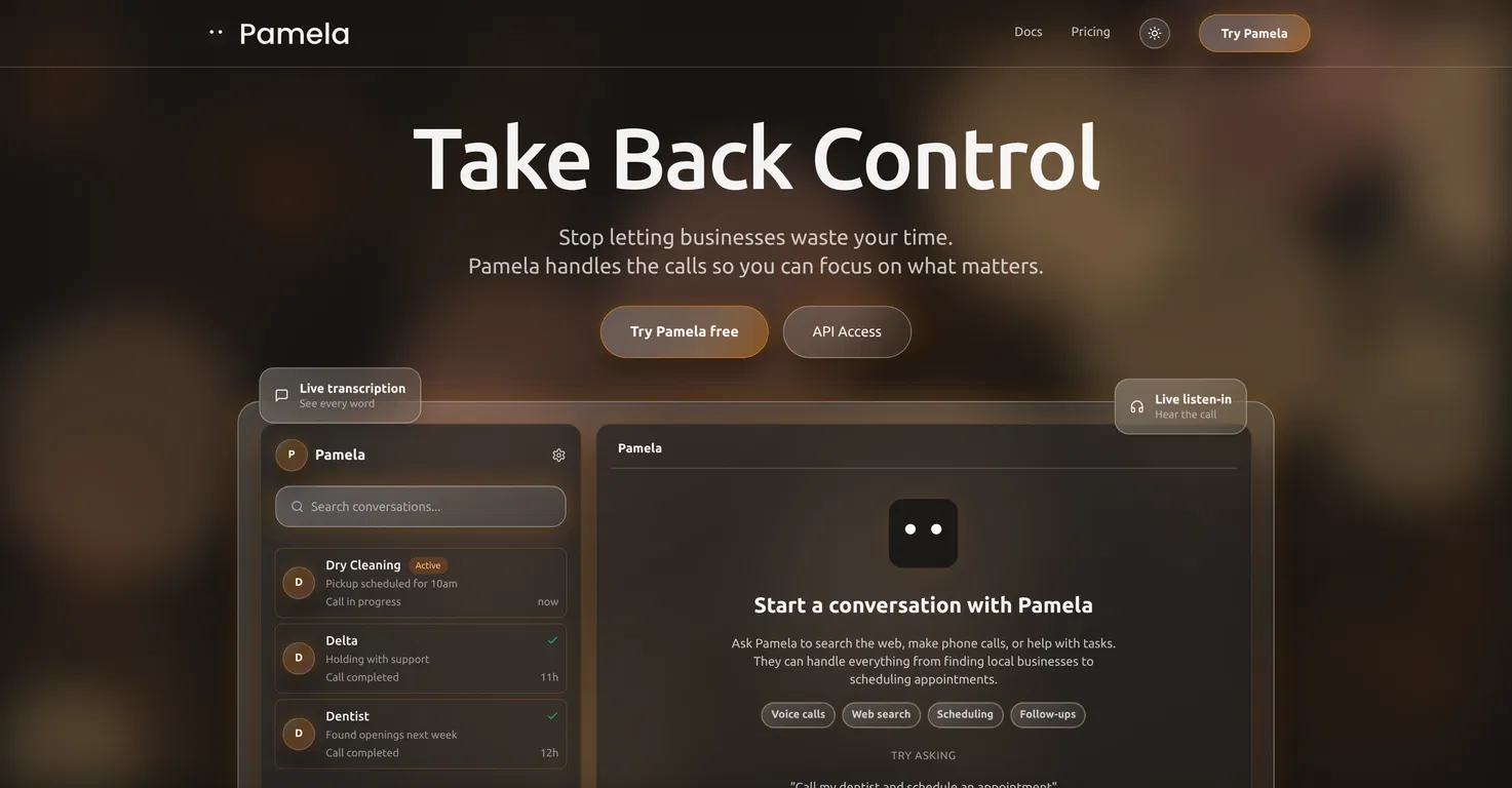 Pamela screenshot