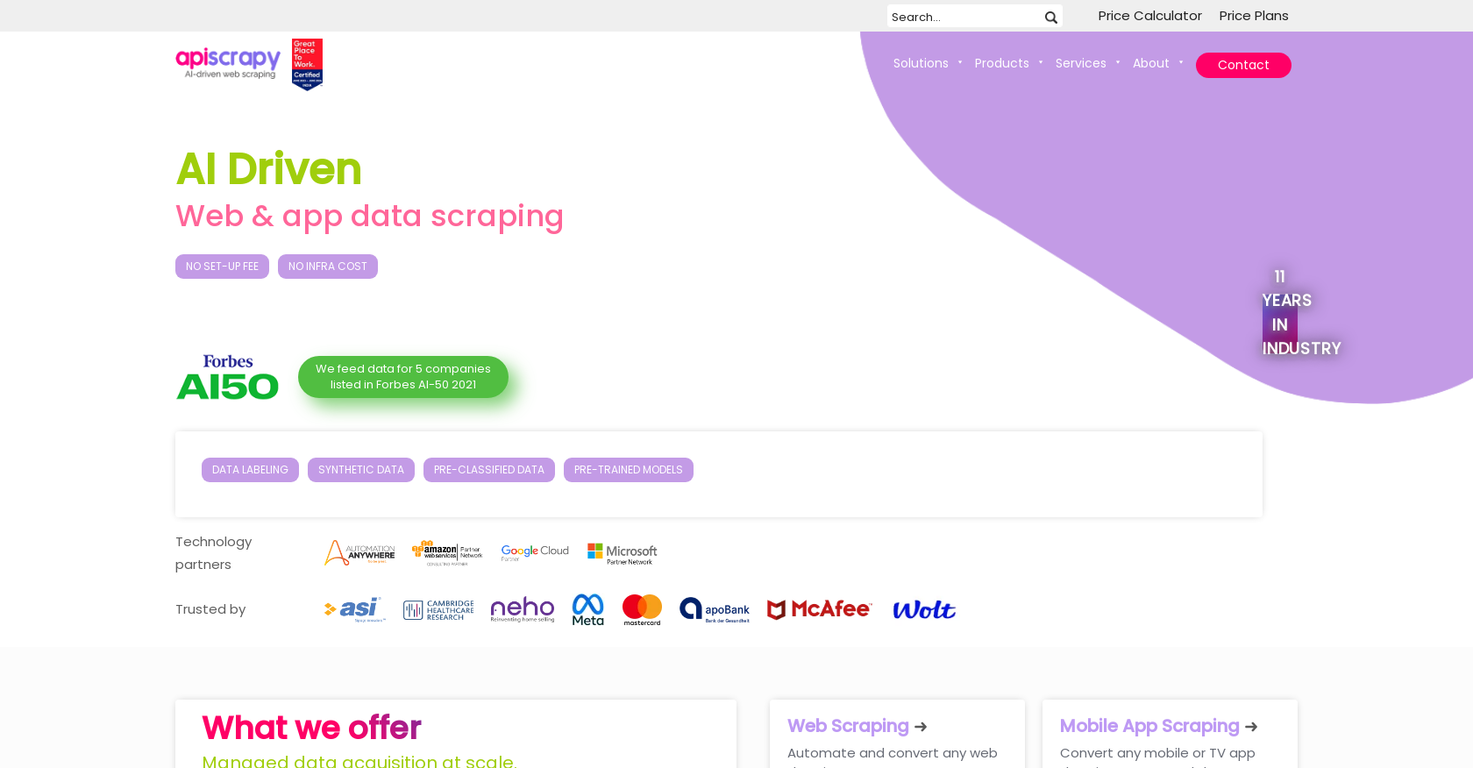 APIscrapy screenshot