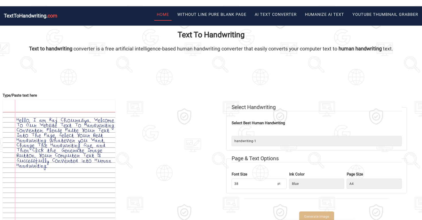 Text To Handwriting screenshot