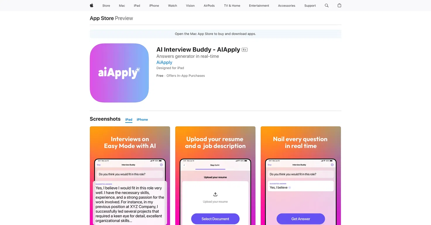 AI Interview Buddy - AIApply screenshot