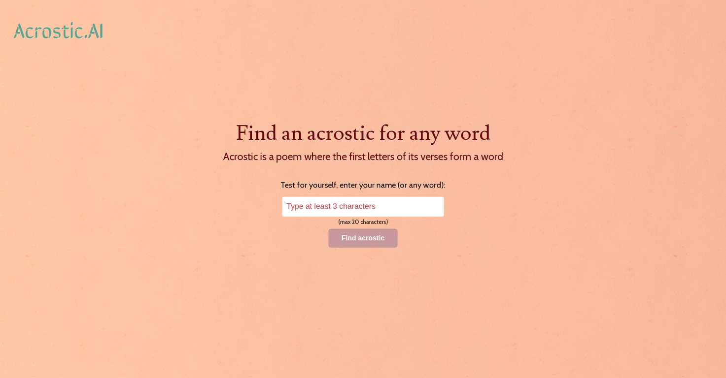 Acrostic AI screenshot