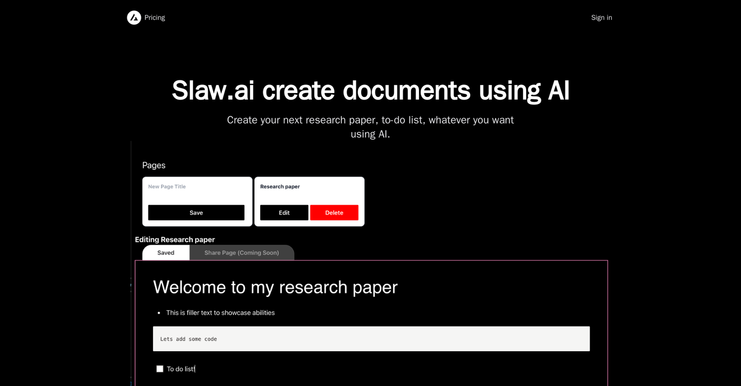Slaw screenshot