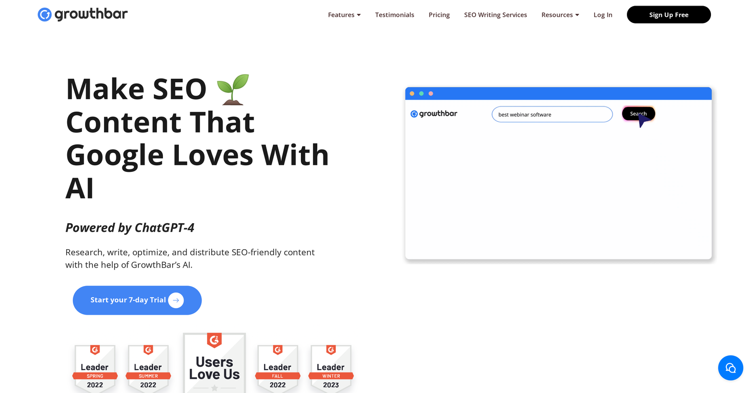 GrowthBar screenshot