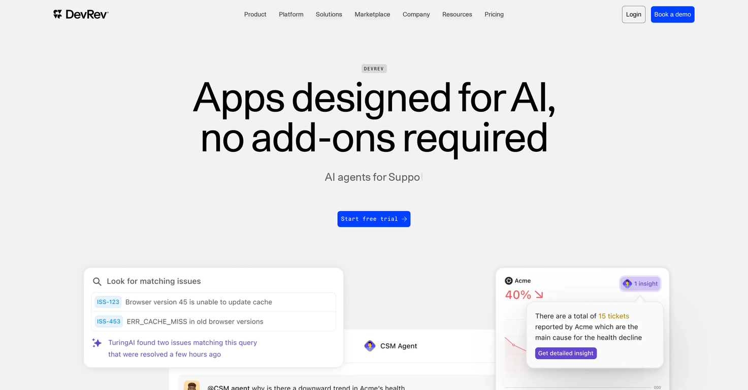 DevRev AgentOS screenshot